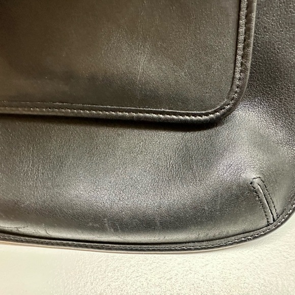 Vintage COACH Black Leather Shoulder Bag - Picture 8 of 10